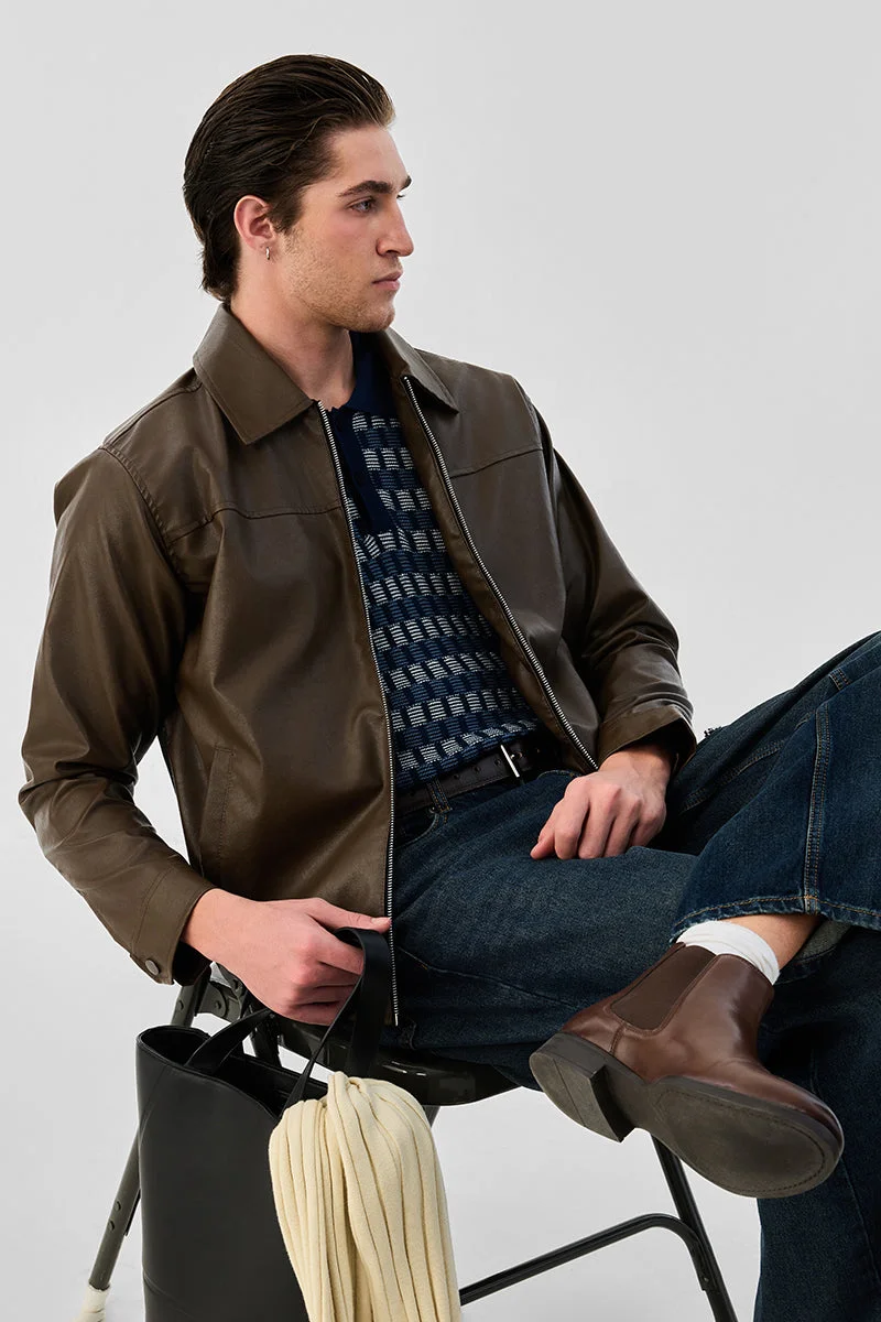 سنيتش Elasticated Hem Zipper Jacket